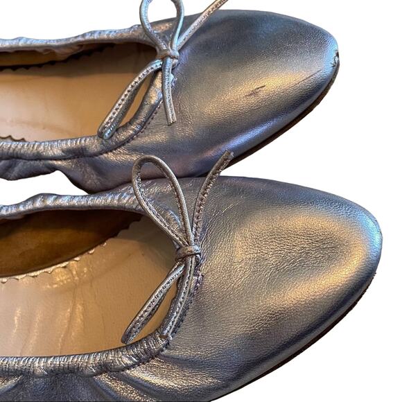 SJP by Sarah Jessica Parker Heels for Women - Vestiaire  SJP Metallic Purple Leather Ballet Flats Size 40